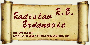 Radislav Brdanović vizit kartica
